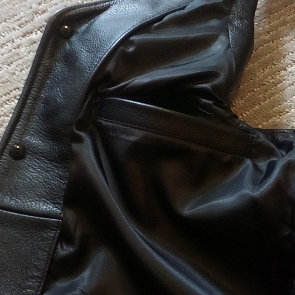 Harley black leather vest new men's small ladies medium chest best 38" - Picture 9 of 10